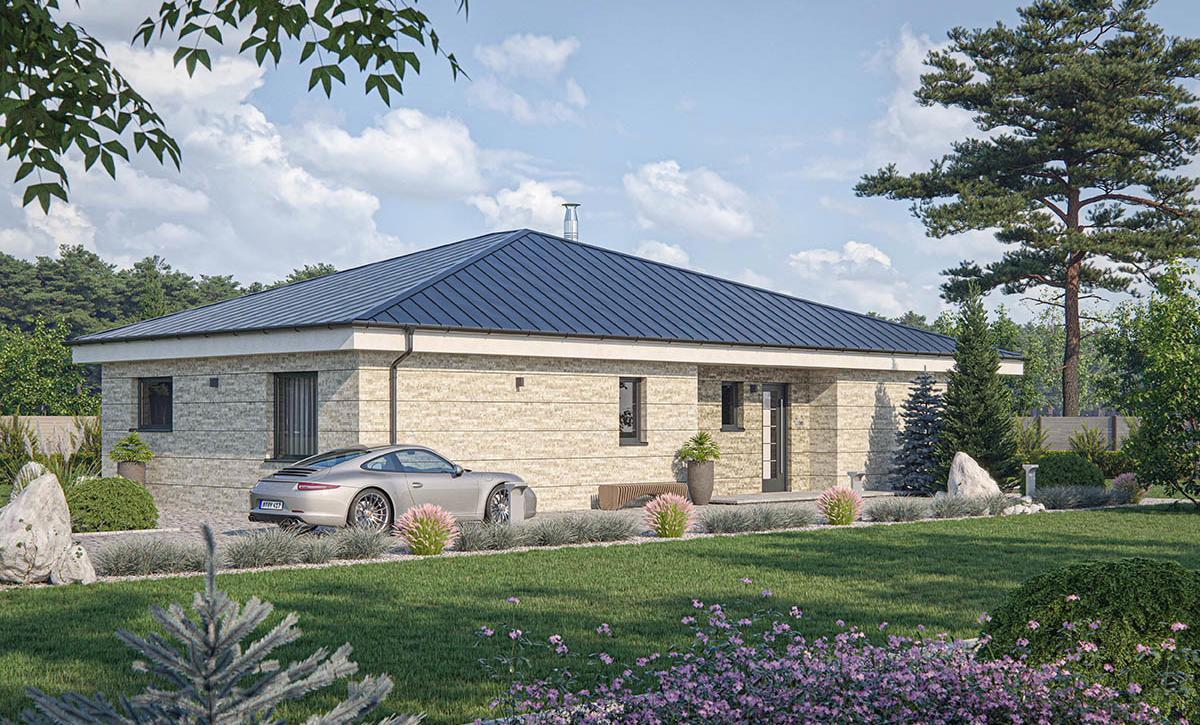 Projekt úzkeho bungalovu RD 103