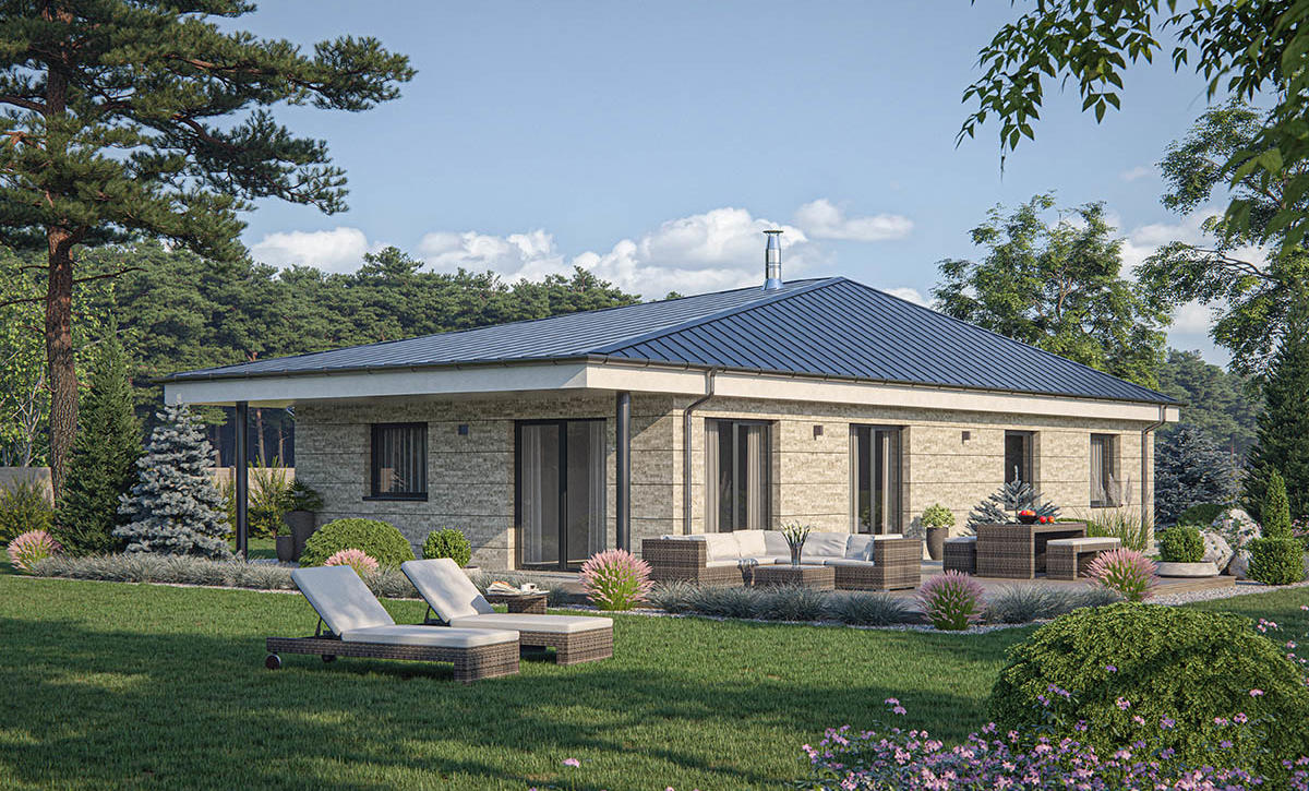 Projekt úzkeho bungalovu RD 103