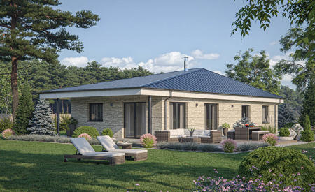 Projekt úzkeho bungalovu RD 103
