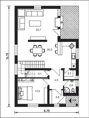 rd-201-projekt-uzkeho-poschodoveho-domu-prizemie