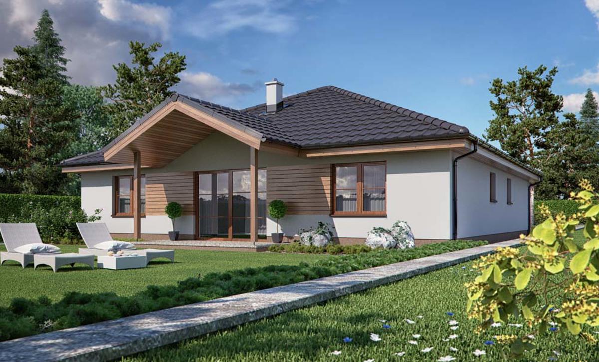 Projekt Bungalovu s garážou RD 303