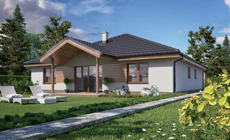 Projekt Bungalovu s garážou RD 303