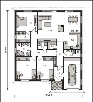 rd-306-projekt-bungalovu-garaz-podorys